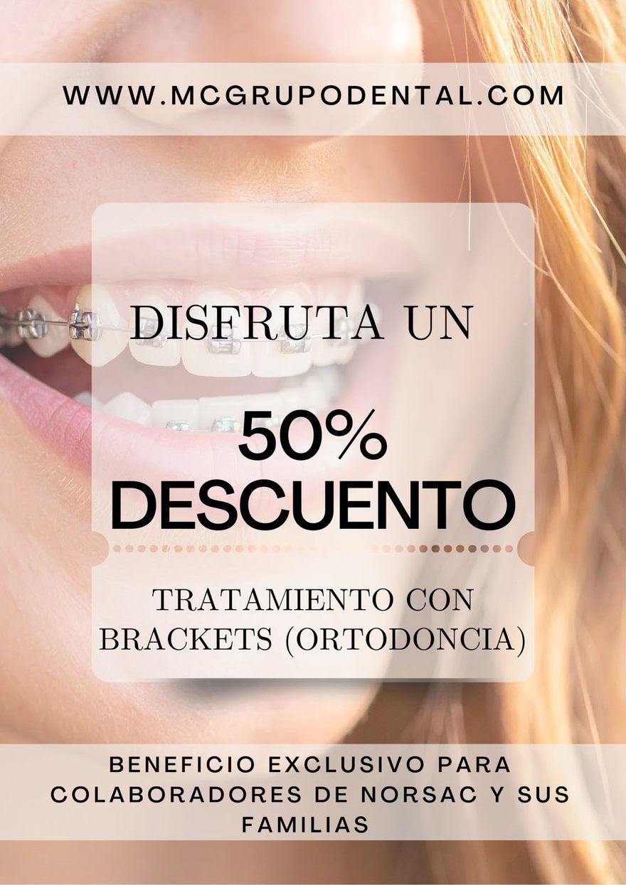 Beneficio del convenio Norsac — MC Grupo Dental