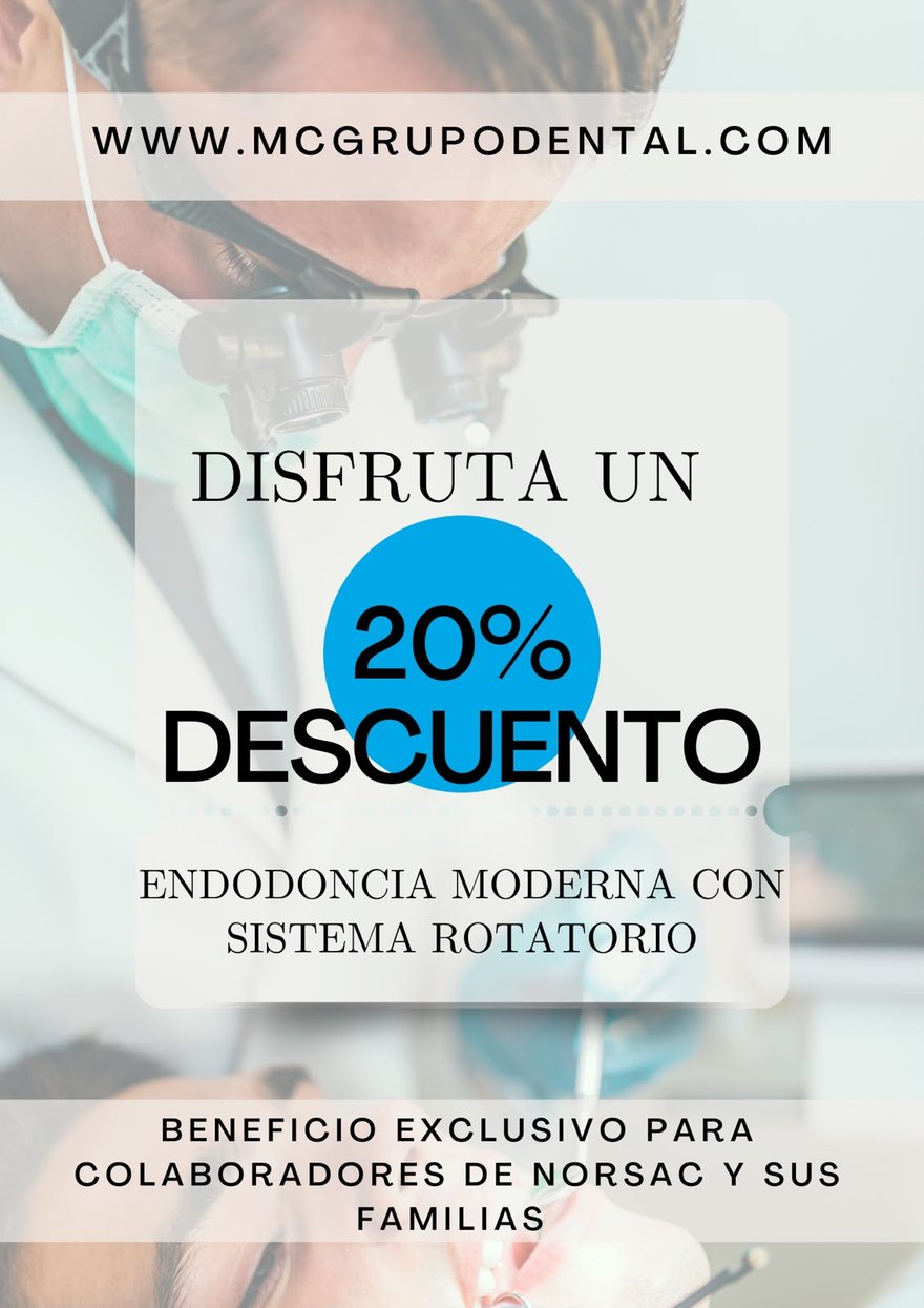 Beneficio del convenio Norsac — MC Grupo Dental