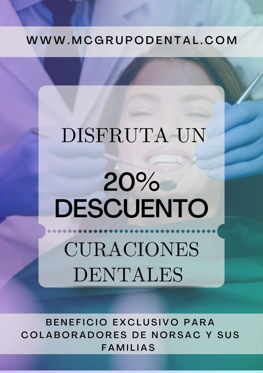 Beneficio del convenio Norsac — MC Grupo Dental