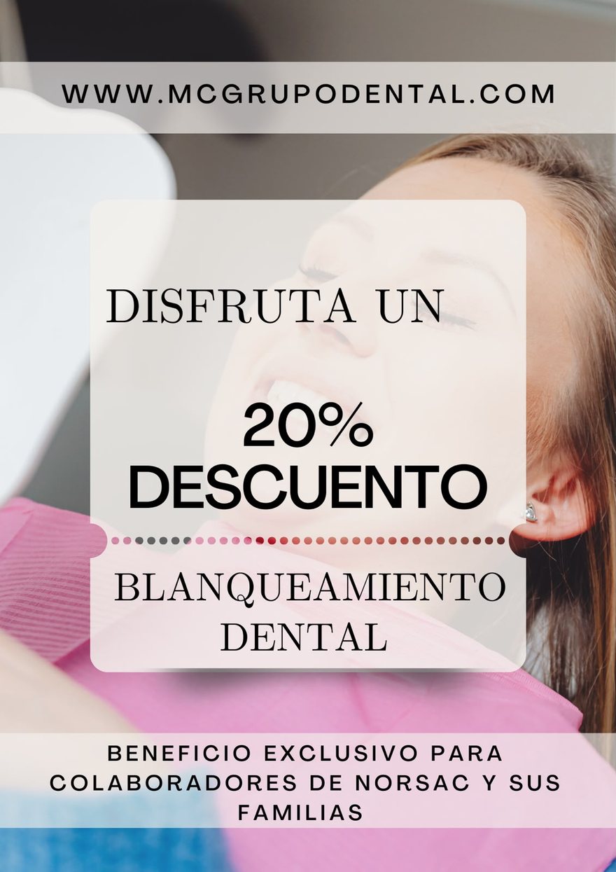 Beneficio del convenio Norsac — MC Grupo Dental