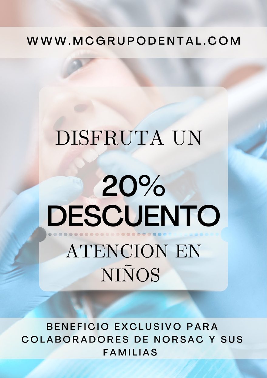 Beneficio del convenio Norsac — MC Grupo Dental