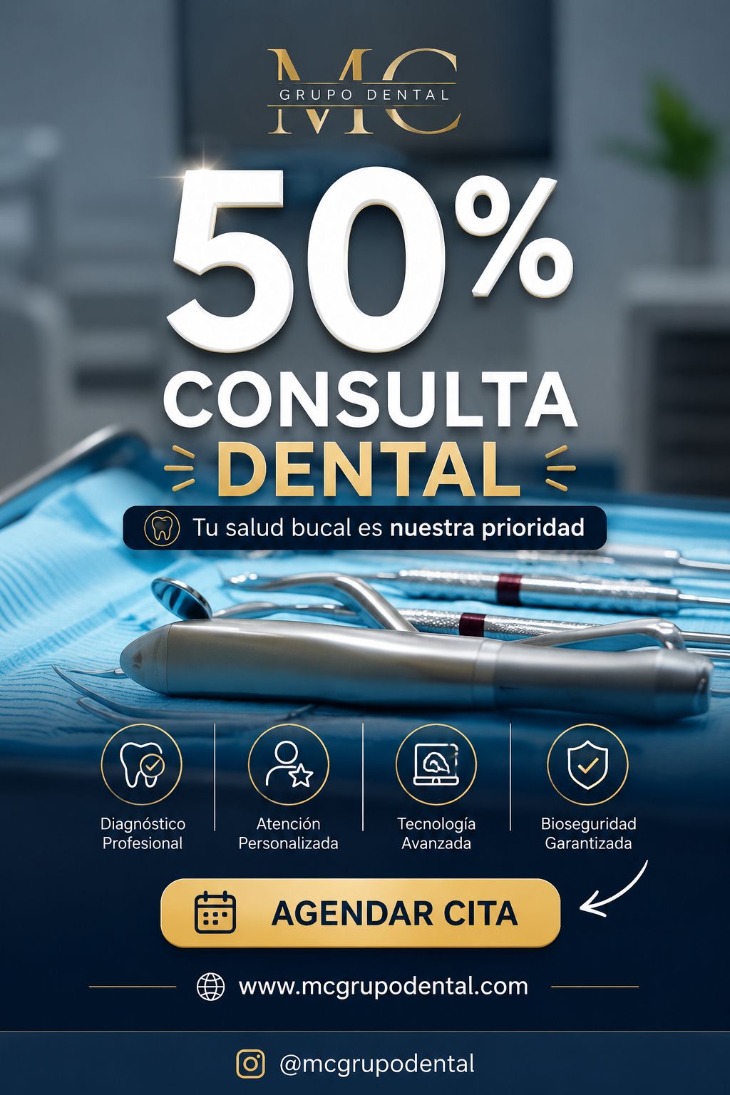 50% en consulta dental — MC Grupo Dental